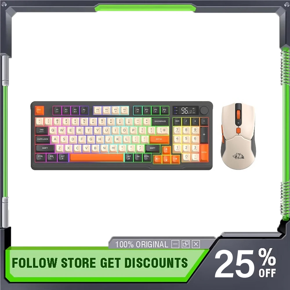 Gaming Keyboard And Mouse Wireless - FreeWolf T96 Wireless Bluetooth Mechanical Keyboard