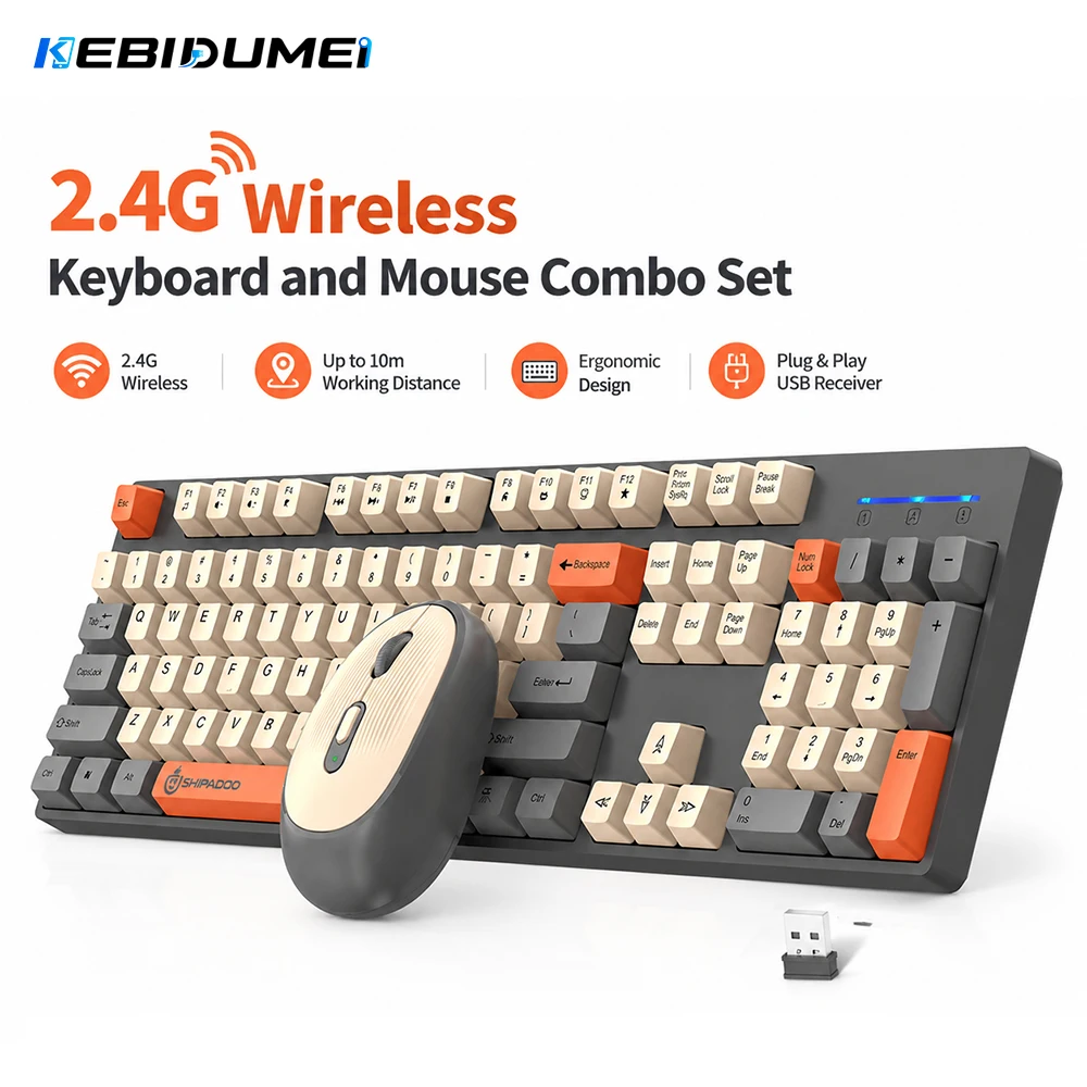 Gaming Keyboard And Mouse Wireless - KEBIDUMEI 2.4G Wireless Keyboard and Mouse