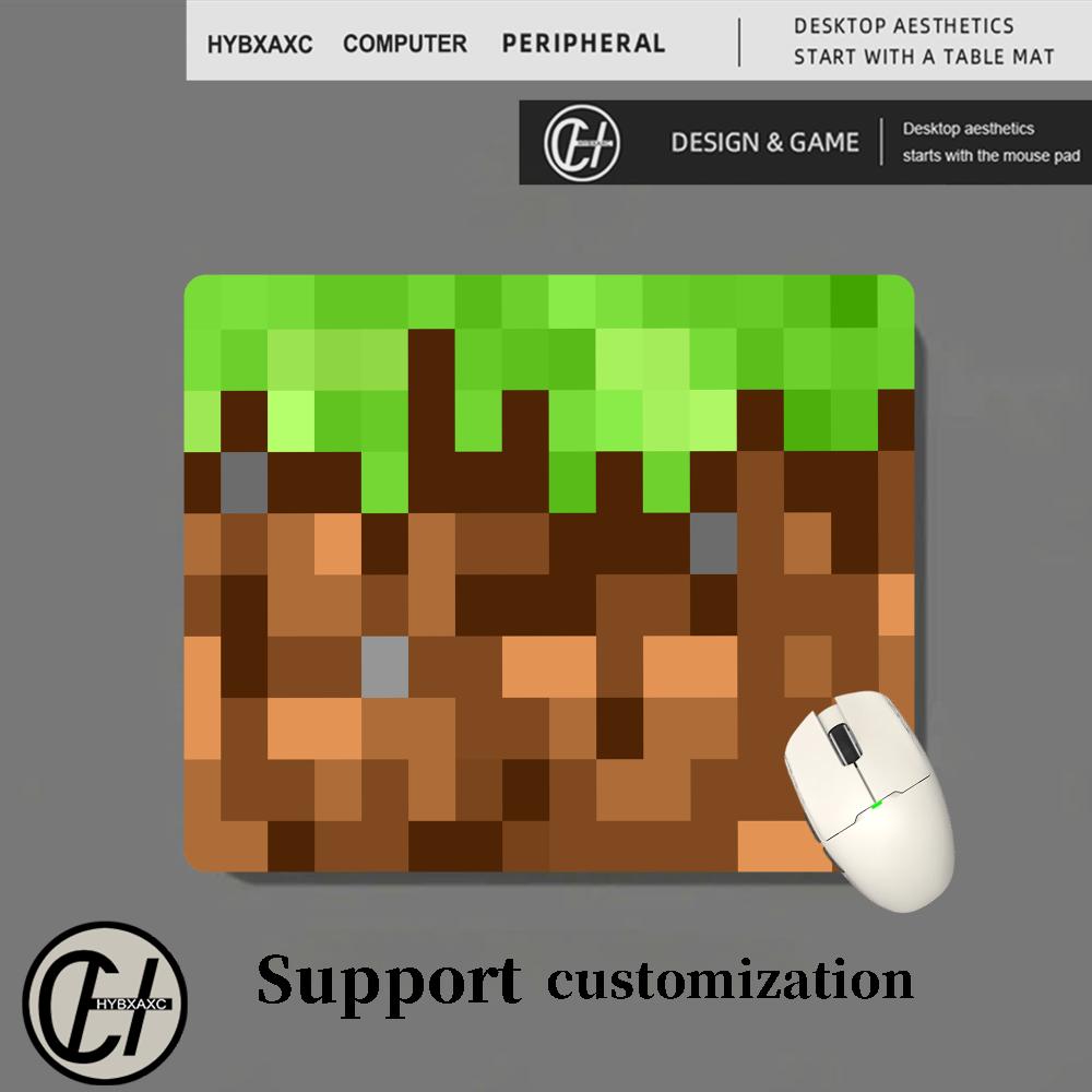 Gaming Keyboard And Mouse Wireless - Green Pixel-Style Blocks Mouse Pad Small