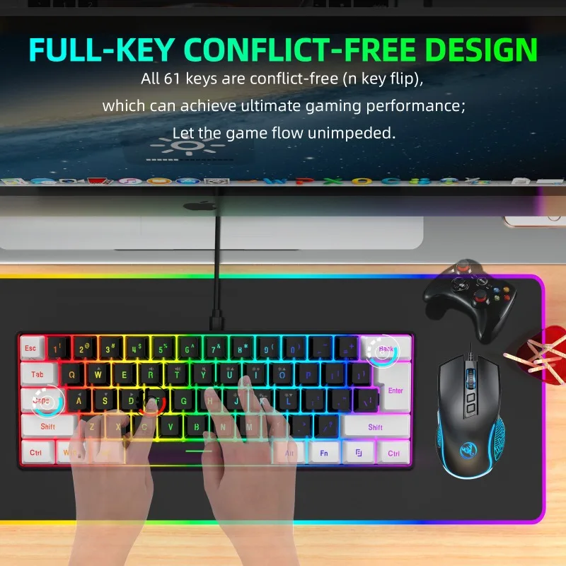 Keyboard and Mouse 60% Compute - Gaming Keyboard And Mouse Wireless ulasan dan harga