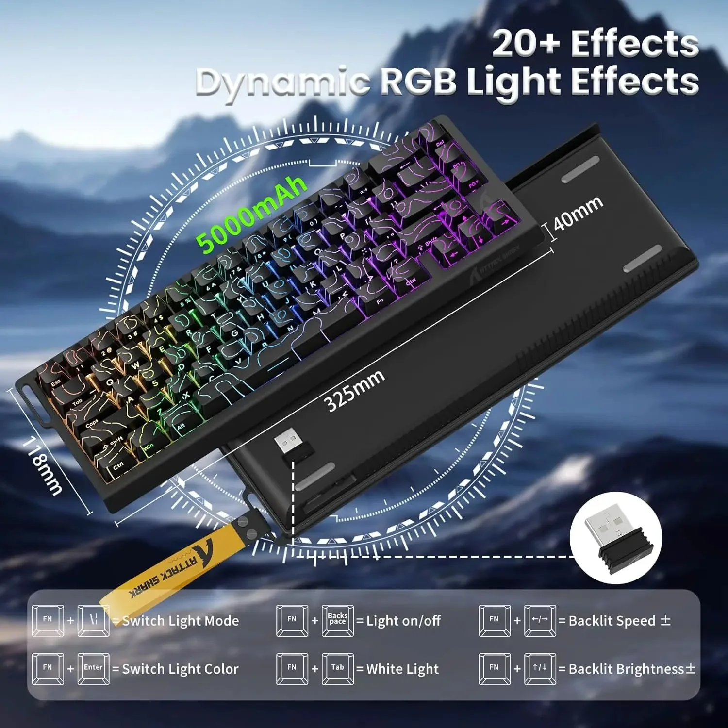 Attack Shark X68PRO HE Wireles - Keyboard Gaming Mac ulasan dan harga