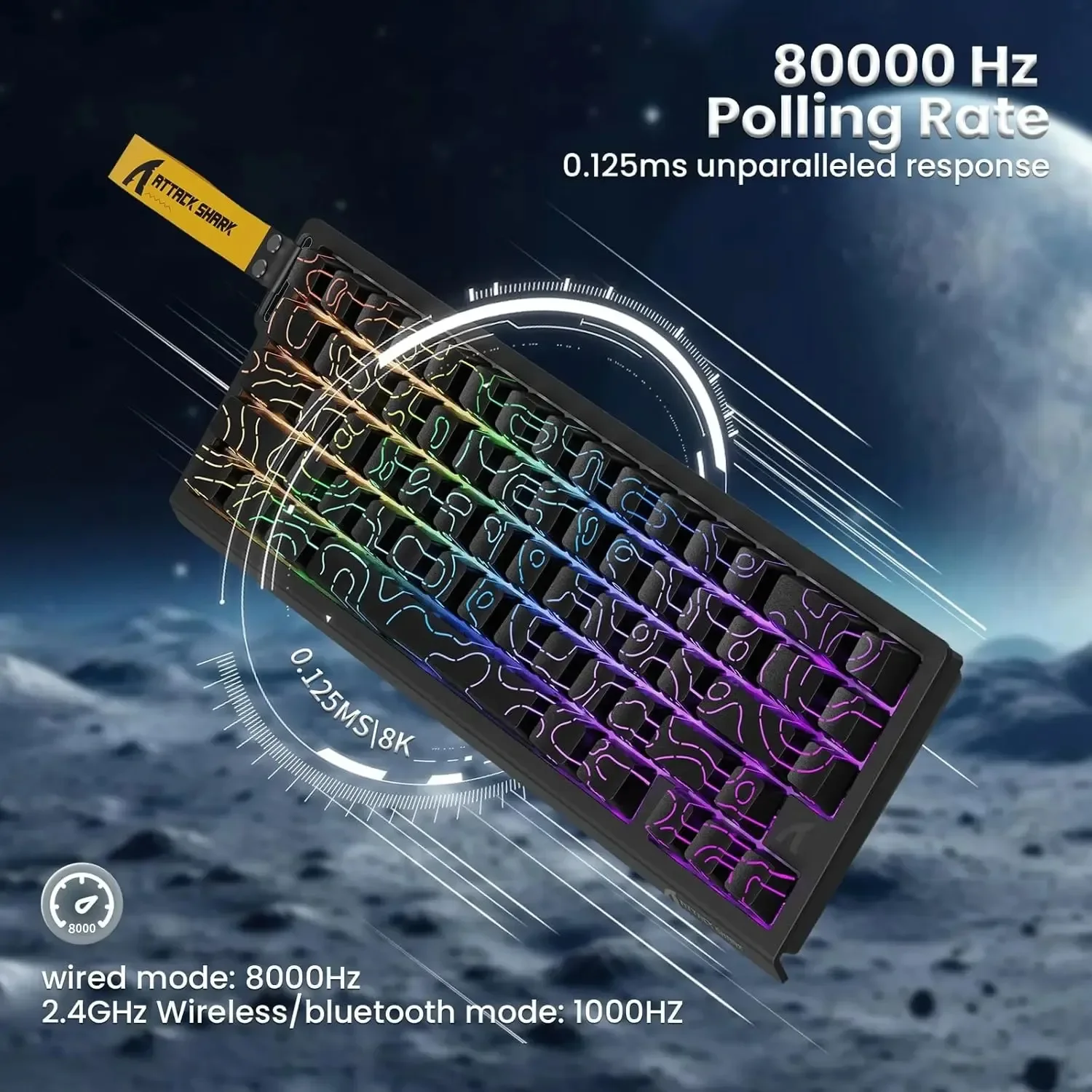 Attack Shark X68PRO HE Wireles - Keyboard Gaming Mac ulasan dan harga