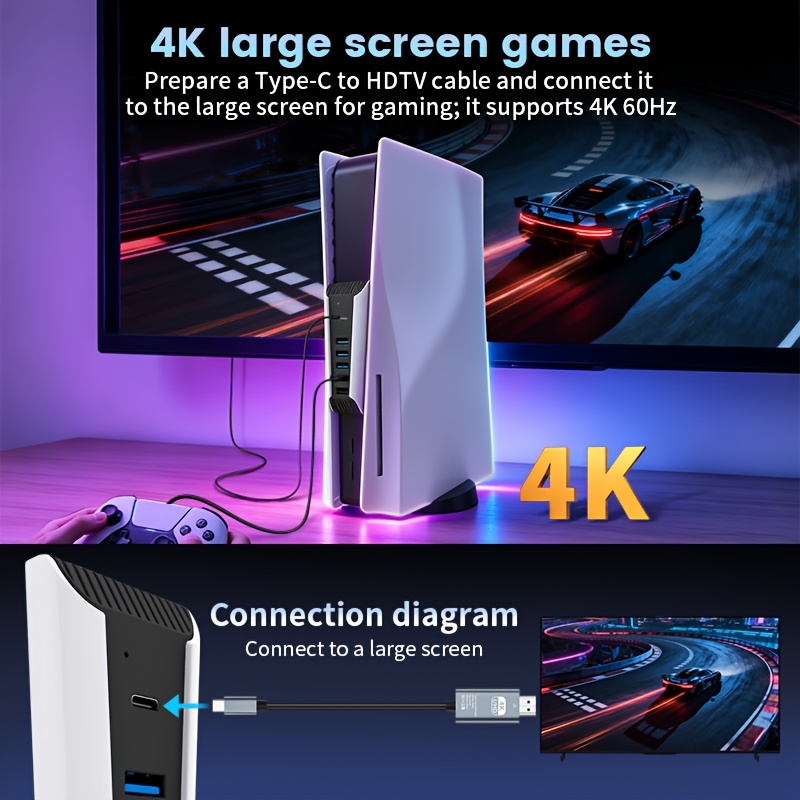 5 in 1 USB Hub for PS5 Console - Gaming Keyboard Splitter ulasan dan harga