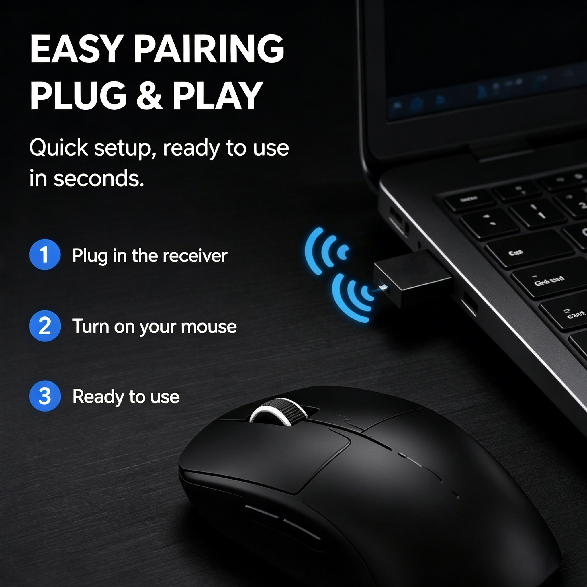 USB Wireless Receiver for PRO  - Gaming Keyboard And Mouse Wireless ulasan dan harga