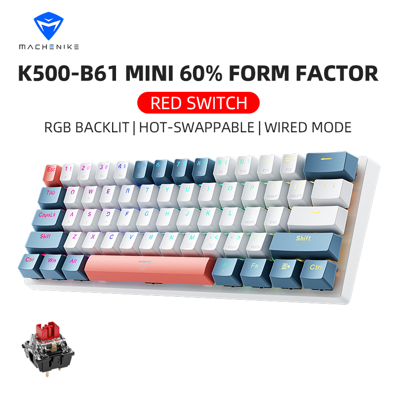 K500-B61 Machenike Mini Mechan - Gaming Keyboard And Mouse Wireless ulasan dan harga