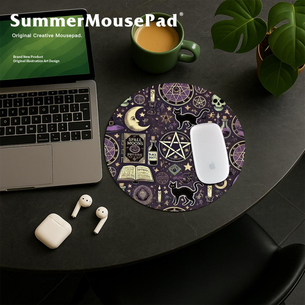 Witches Cat Moon Tarot Round G - Gaming Keyboard Affordable ulasan dan harga