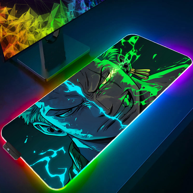 ONE PIECE Zoro Mouse Pad RGB G - Gaming Keyboard Affordable ulasan dan harga