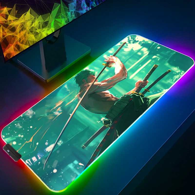 ONE PIECE Zoro Mouse Pad RGB G - Gaming Keyboard Affordable ulasan dan harga