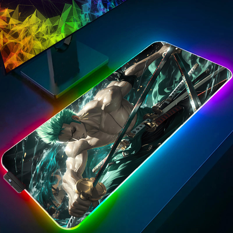 ONE PIECE Zoro Mouse Pad RGB G - Gaming Keyboard Affordable ulasan dan harga