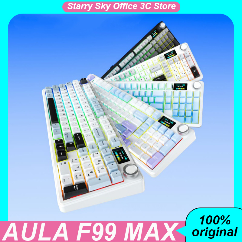 New AULA F99 Max Gasket Mechan - Gaming Keyboard Mechanical Wireless ulasan dan harga