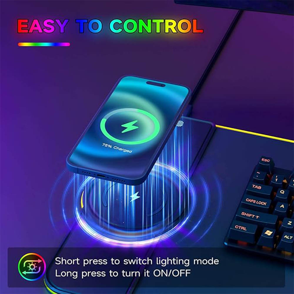 RGB mouse pad with wireless ch - Gaming Keyboard And Mouse Wireless ulasan dan harga