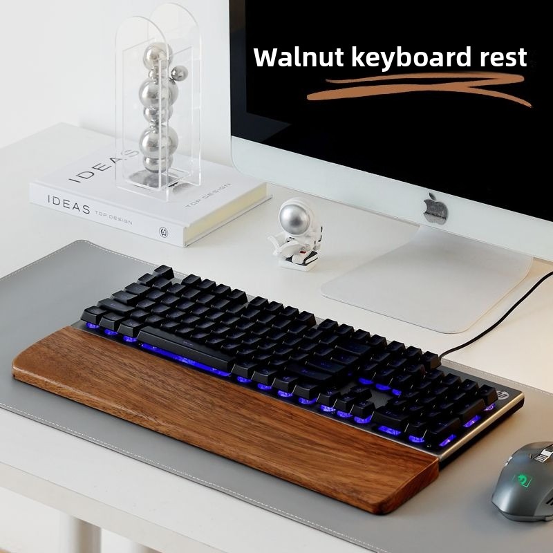 Solid Wood Keyboard Palm Rest  - Gaming Keyboard And Mouse Combo ulasan dan harga