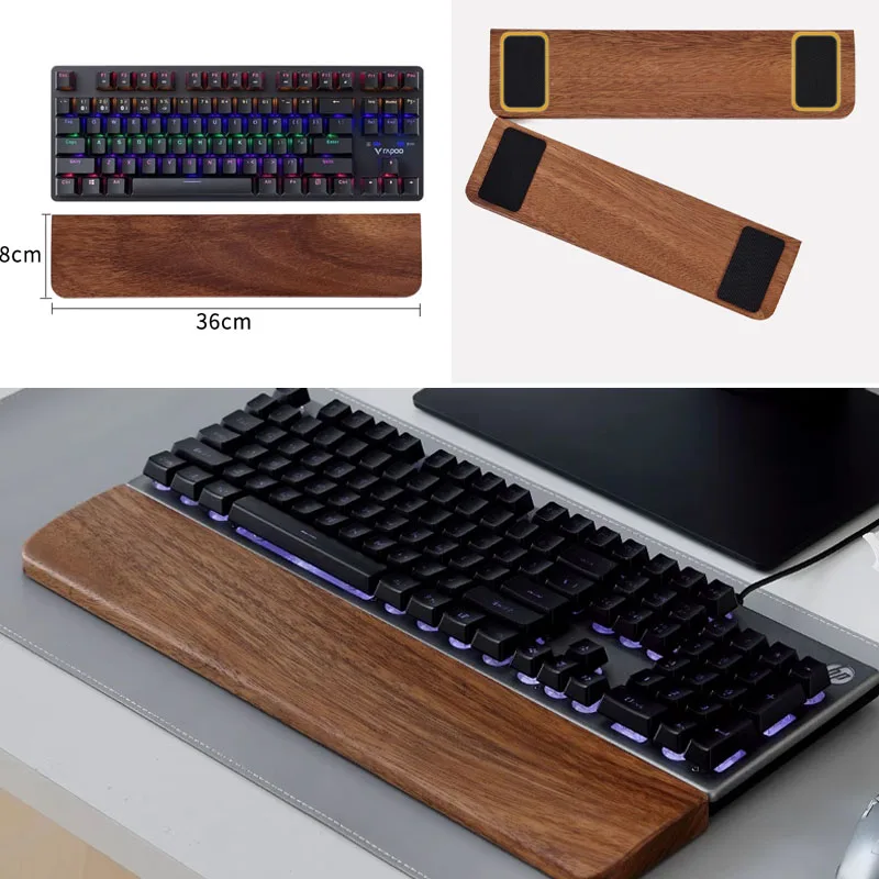 Solid Wood Keyboard Palm Rest  - Gaming Keyboard And Mouse Combo ulasan dan harga