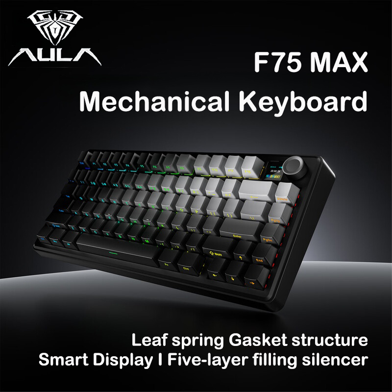 AULA F75 MAX 75% Tri-Mode Mech - Keyboard Gaming Mac ulasan dan harga