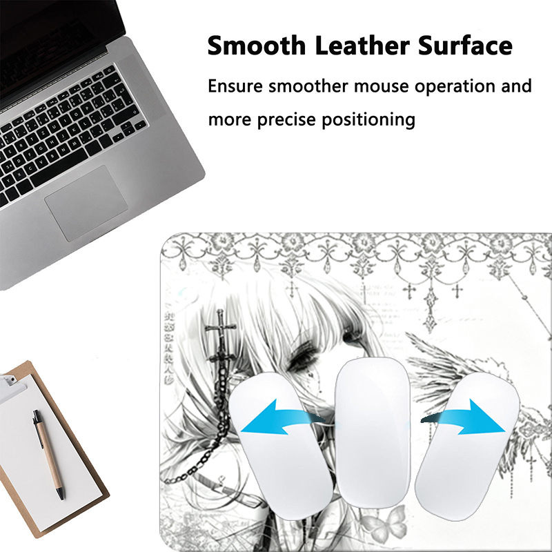 Leather Mousepad Black White A - Gaming Keyboard Nearby ulasan dan harga